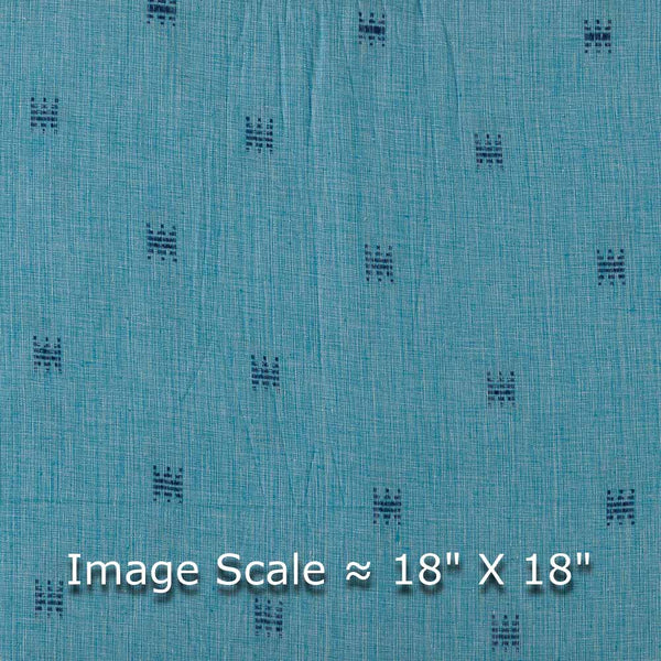 Two Ply Cotton Jacquard Butta Aqua X White Cross Tone Fabric Online 9359AHF2