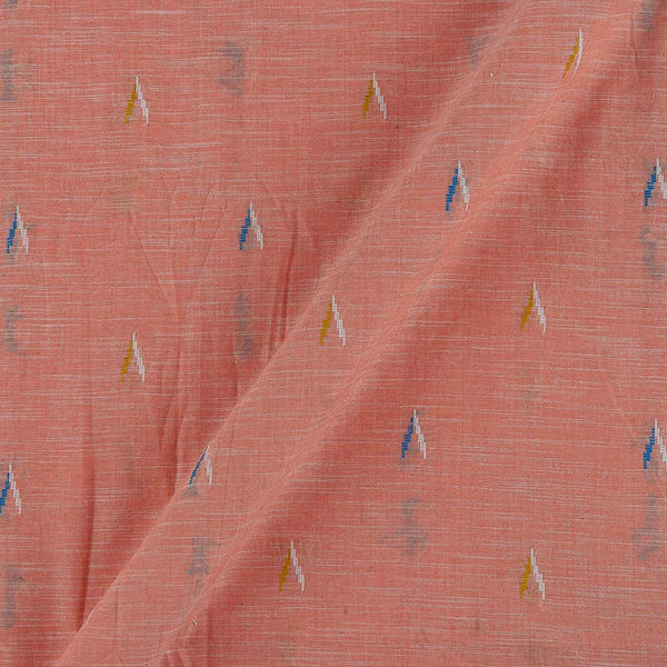 Buy Cotton Jacquard Butta Peach Orange X White Cross Tone Fabric Online 9359AHQ15
