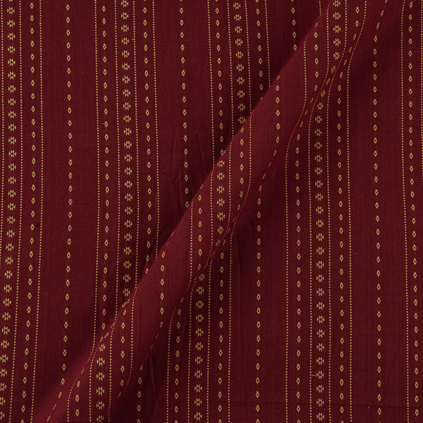 Cotton All Over Jacquard Border Maroon Colour Fabric Online 9359AHW1