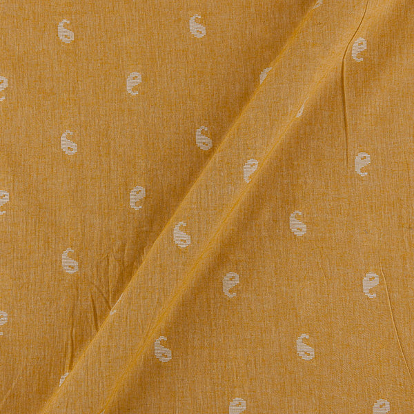 Buy Cotton Jacquard Butti Mustard X White Cross Tone Washed Fabric Online 9359AJG2