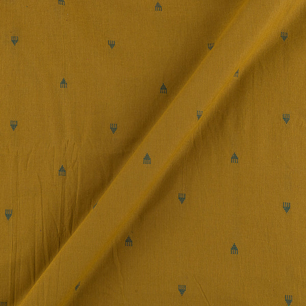 Buy Cotton Jacquard Butti Mustard X White Cross Tone Washed Fabric Online 9359AJH2