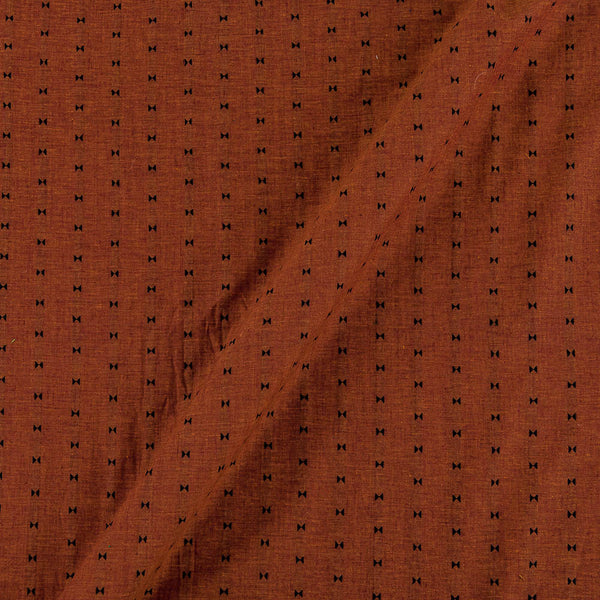 Buy Cotton Jacquard Butti Brick Orange Colour Washed Fabric Online 9359AJJ1