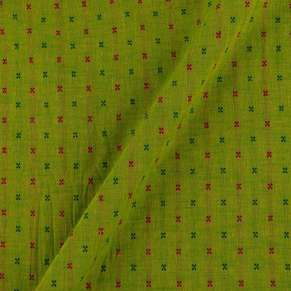 Buy Cotton Jacquard Butta Acid Lime Green Colour Washed Fabric Online 9359AJW4