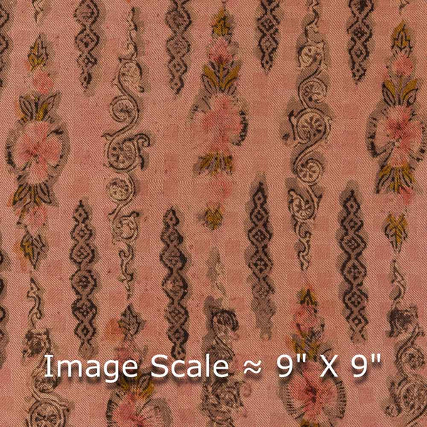 Dobby Cotton Authentic Jaipuri Ajrakh Peach Pink Colour Geometric Print 45 Inches Width Fabric freeshipping - SourceItRight