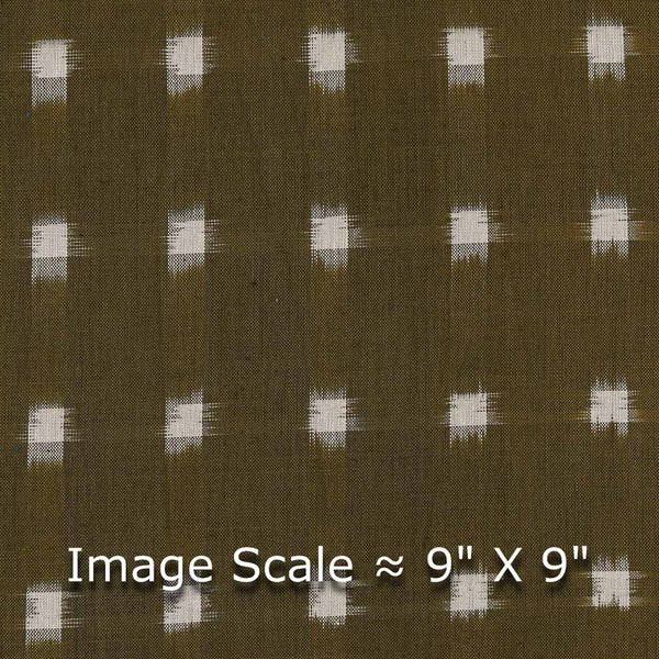 Handloom Cotton Mehendi Green Colour Double Ikat Fabric Online 9438BN2