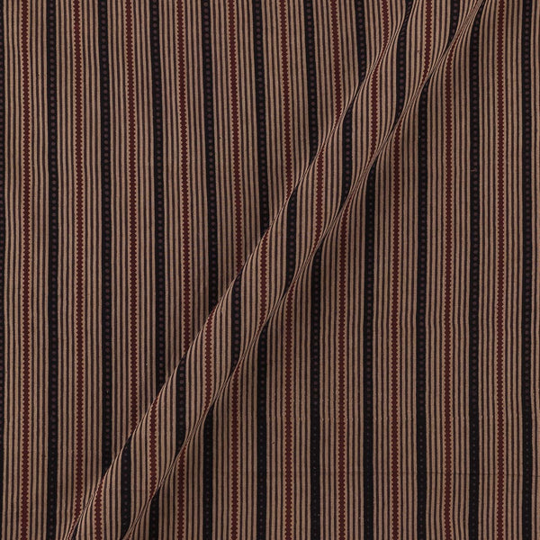 Ajrakh Cotton Mauve Colour Natural Dye Geometric Lines Block Print Fabric Online 9446AGQ2