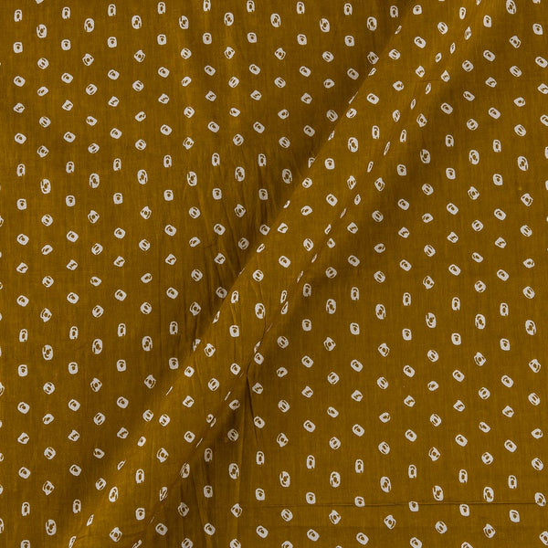 Soft Cotton Mustard Olive Colour Bandhani Print Print Fabric Online 9450FU13
