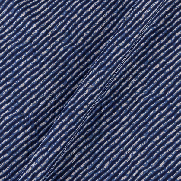 Soft Cotton Dark Blue Colour Leheriya Print Fabric Online 9450HH1