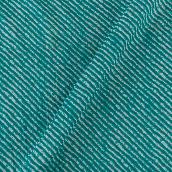 Soft Cotton Peacock Green Colour Leheriya Print Fabric Online 9450HH8