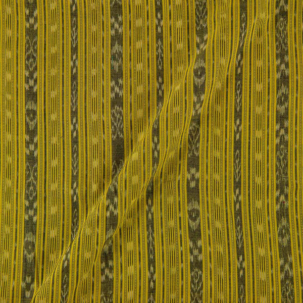 Buy Cotton Sambalpuri Ikat Pattern Lime Yellow Colour Fabric Online 9473ES