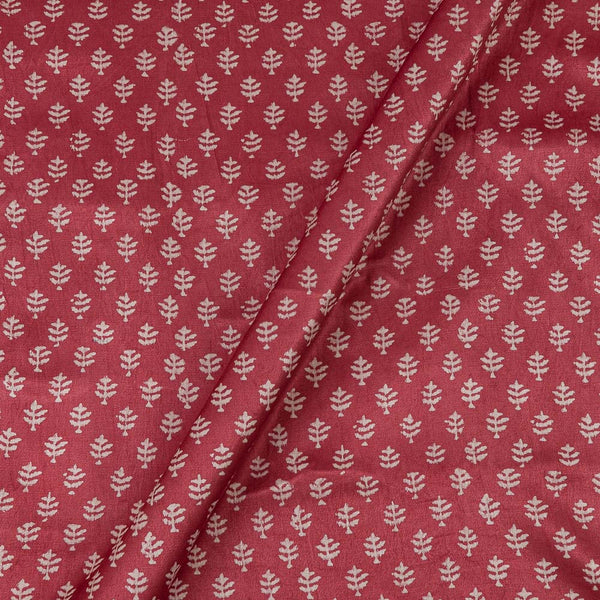 Mashru Gaji Peach Pink Colour Leaves Print Fabric Online 9511BI