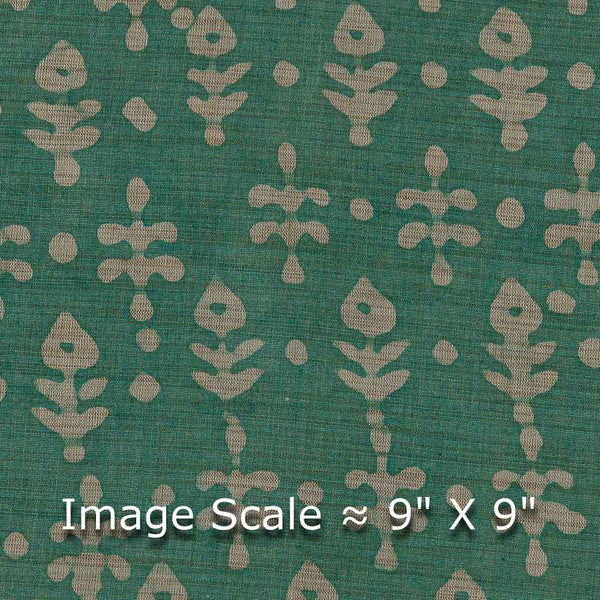 Fancy Bhagalpuri Blended Cotton Mint Green Colour Leaves Batik Print On Silk Feel Fabric Online 9525BF7