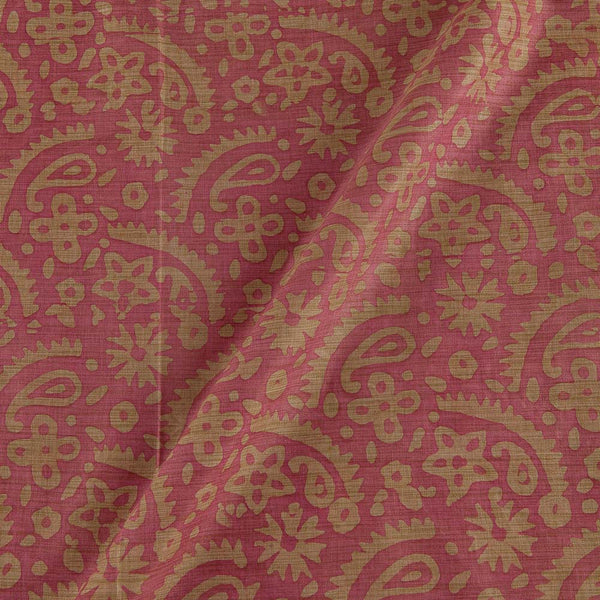 Buy Fancy Bhagalpuri Blended Cotton Light Pink Colour Paisley Batik Print On Silk Feel Fabric Online 9525BN3