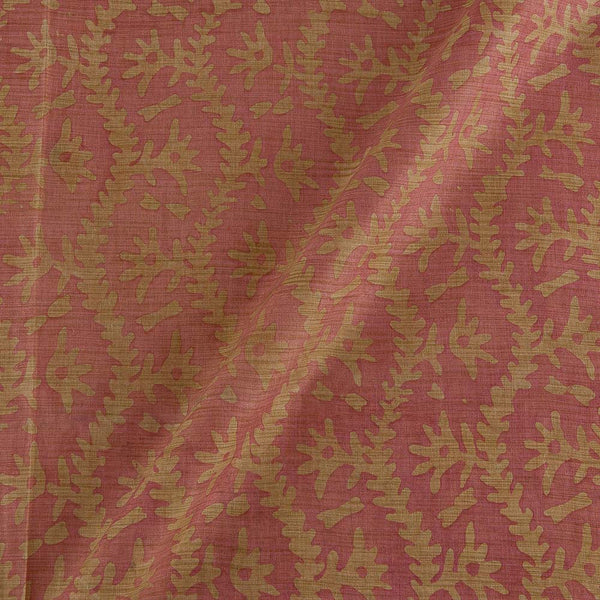 Buy Fancy Bhagalpuri Blended Light Pink Colour Floral Jaal Batik Print On Silk Feel Fabric Online 9525BP