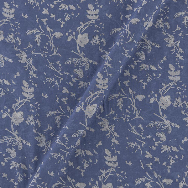 Mulmul Cotton Lavender Colour Leaves Print Fabric Online 9546AI3
