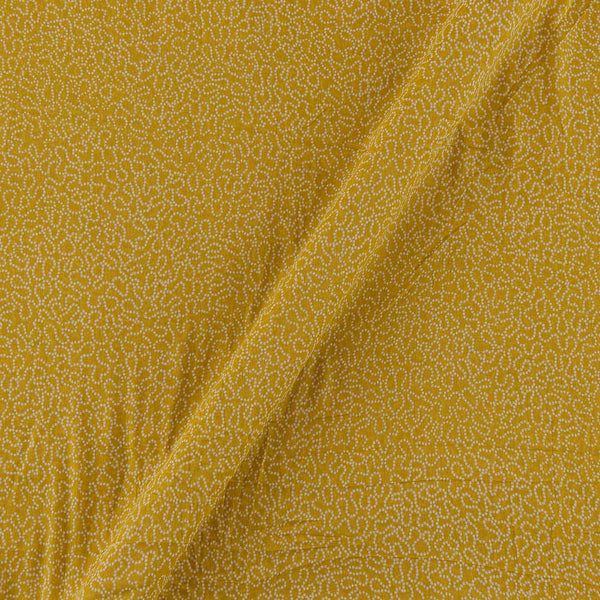 Mulmul Cotton Mustard Yellow Colour Abstract Print Fabric Online 9546AL5