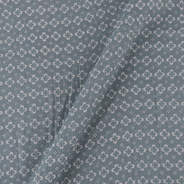 Mulmul Cotton Grey Colour Geometric Print Fabric Online 9546AN1