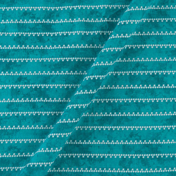 Cotton Aqua Colour Geometric Print Fabric Online 9562AS