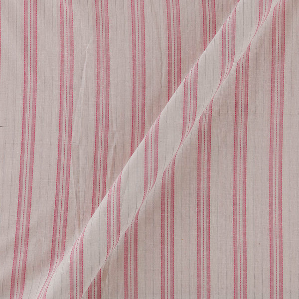 Cotton Dobby Jacquard Stripes Off White Colour Washed Fabric Online 9572AD2