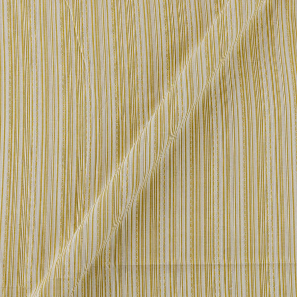 Off White Colour Jacquard Stripes Dobby Cotton Washed Fabric Online 9572AL4