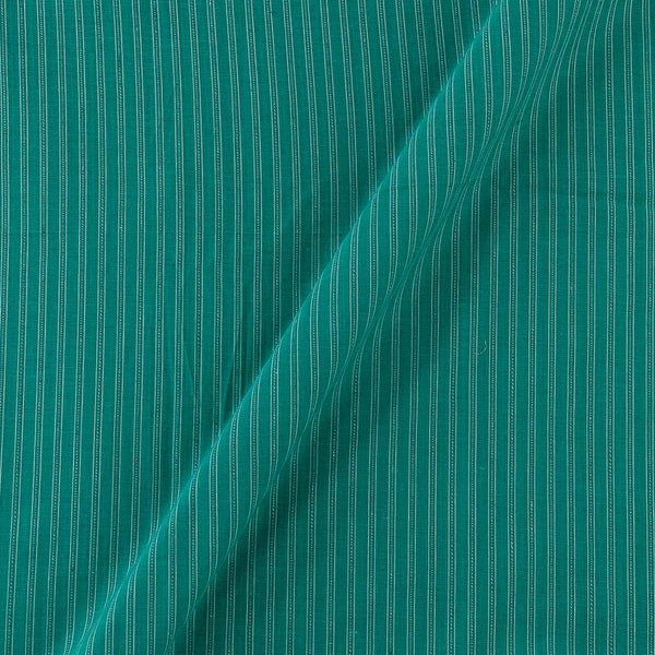 Cotton Jacquard Stripes Aqua Marine Colour 42 Inches Width Fabric