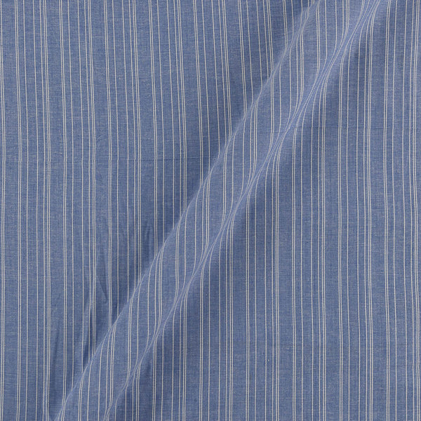 Buy Cotton Cadet Blue Colour Kantha Stripe Fabric Online 9572AU1