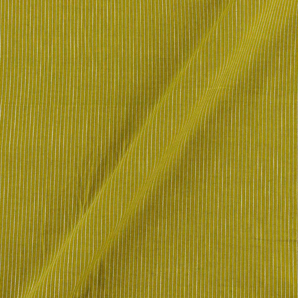 Cotton Acid Lime Green Colour Kantha Stripe 42 Inches Width Fabric