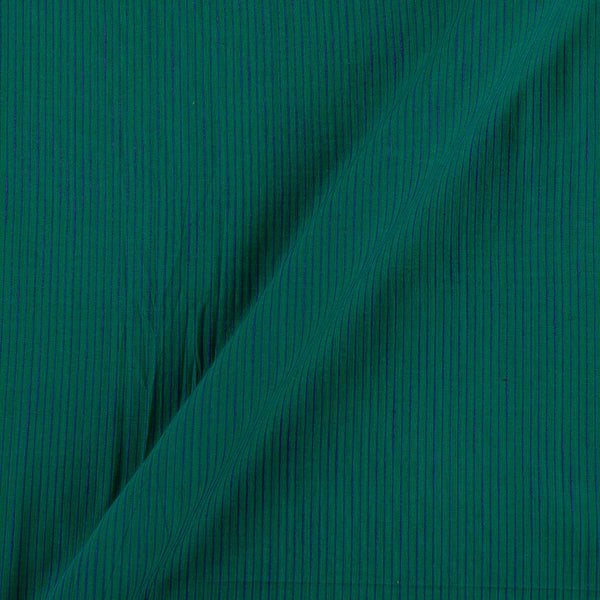 Cotton Sea Green Colour Kantha Stripe 41 Inches Width Fabric