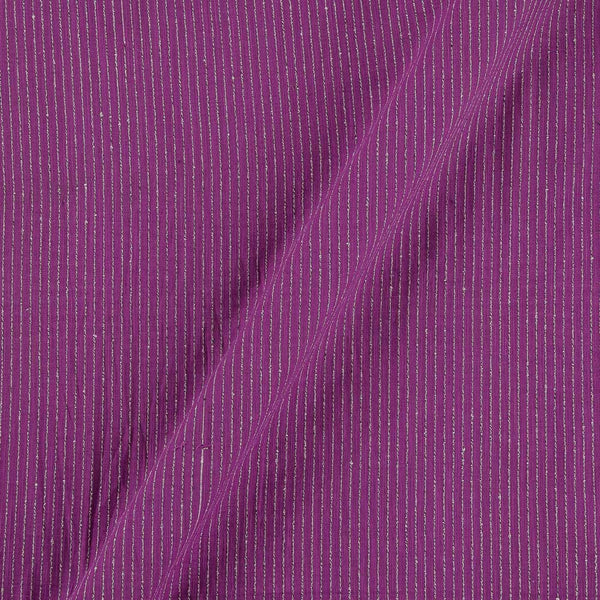 Cotton Purple Pink Colour Kantha Stripe 43 Inches Width Fabric