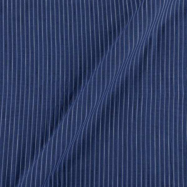 Cotton Indigo Blue Colour Kantha Stripe 41 Inches Width Fabric