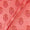 Mashru Gaji Coral Colour Floral Butta Hand Block Discharge Print Fabric Online 9582BB