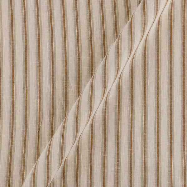 Cotton Flex Off White Colour Stripes 43 Inches Width Fabric