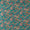 Aqua Marine Colour Gold Foil Jaal Print 43 Inches Width Rayon Fabric
