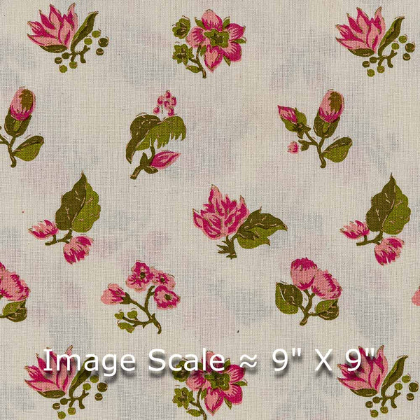 Cotton Flex Cream White Colour Gold Foil Floral Print Fabric Online 9620U3