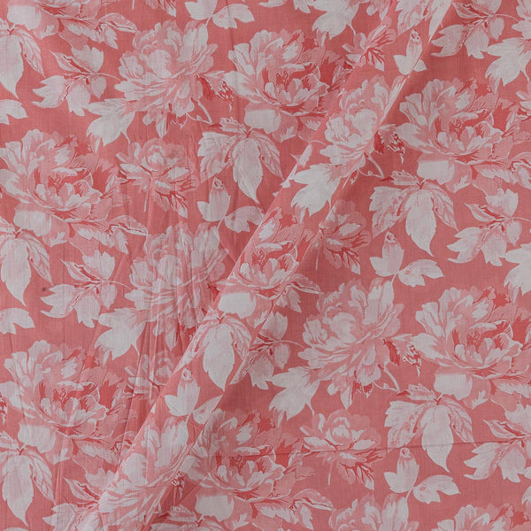 Deep Dyed Dark Theme Cotton Sugar Coral Colour Floral Print Fabric Online 9649AE1