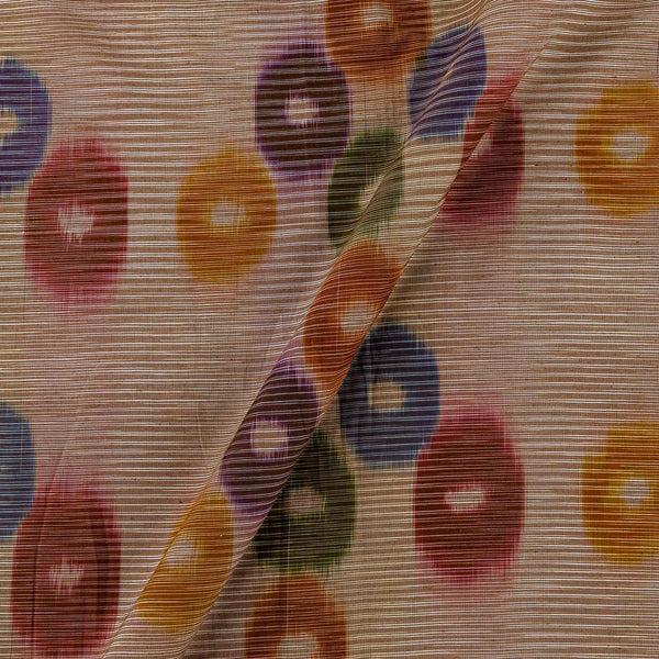 Soft Spun Dupion Ginger Colour Ikat Inspired Yarn Tie Dye 45 Inches Width Fabric