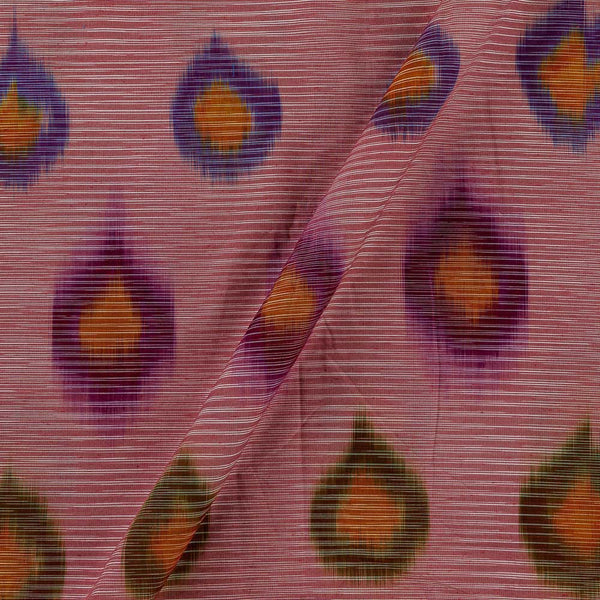 Soft Spun Dupion Carrot Colour Ikat Inspired Yarn Tie Dye 45 Inches Width Fabric