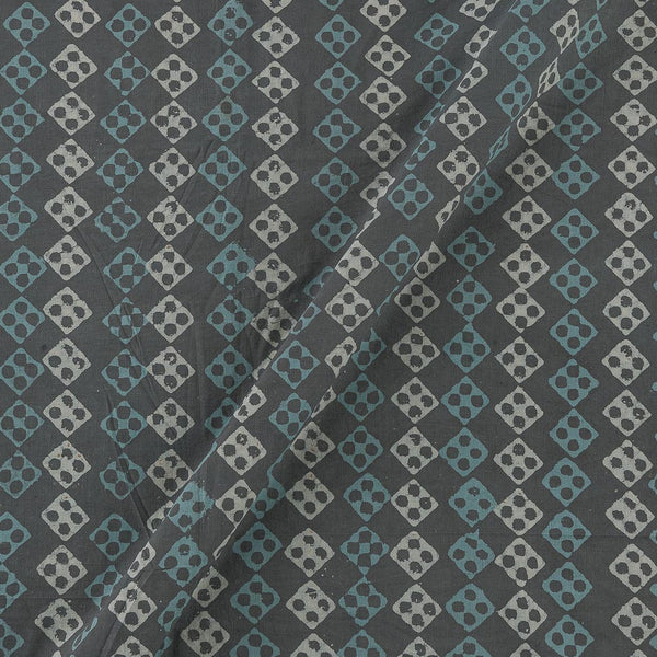 Dabu Cotton Grey Colour Geometric Hand Block Print Fabric Online 9727Y2