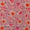 Cotton Linen Sugar Coral Colour Floral Print Fabric Online 9748L