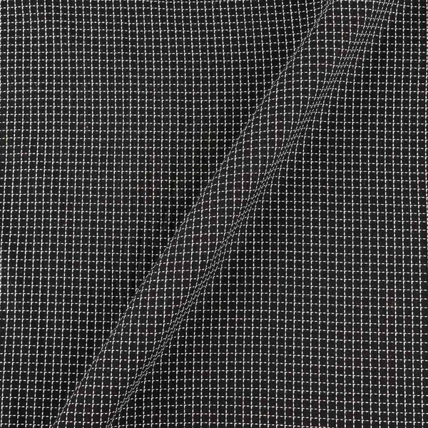 Buy Cotton Jacquard Black Colour Kantha Checks Fabric Online 9755KB2