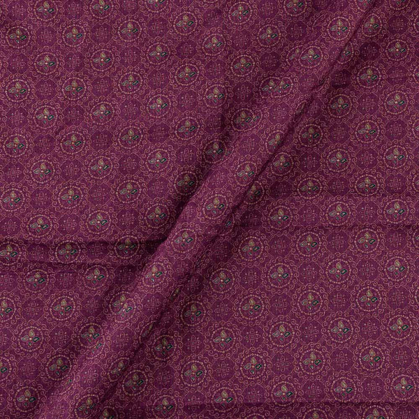 Kota Checks Type Magenta Colour Bandhani Print 36 Inches Width Fabric Cut of 0.50 Meter