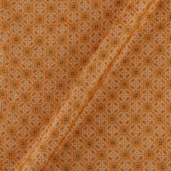 Kota Checks Type Apricot Orange Colour Bandhani Print Fabric online 9817R