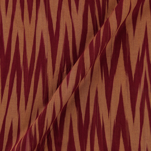 Cotton Maroon and Apricot Colour Yarn Tie Dye Katra Fabric Online 9921CE1