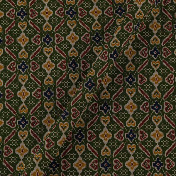 Flex Cotton Forest Green Colour Geometric Print Fabric Online 9949BI3