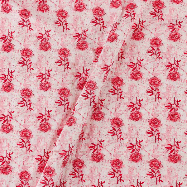 Voile Type Cotton White Colour Floral Print Fabric Online 9958ES