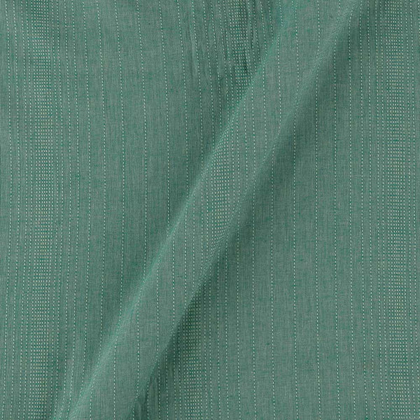 Cotton Jacquard Laurel X Blue Cross Tone Kantha Stripes Washed Fabric Online 9984BR3 