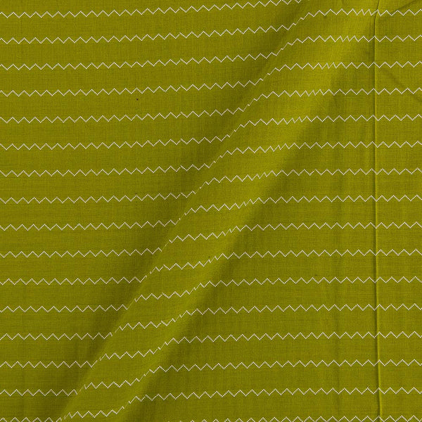 Cotton Jacquard Stripes Parrot Green Colour Washed Fabric Online 9984DI