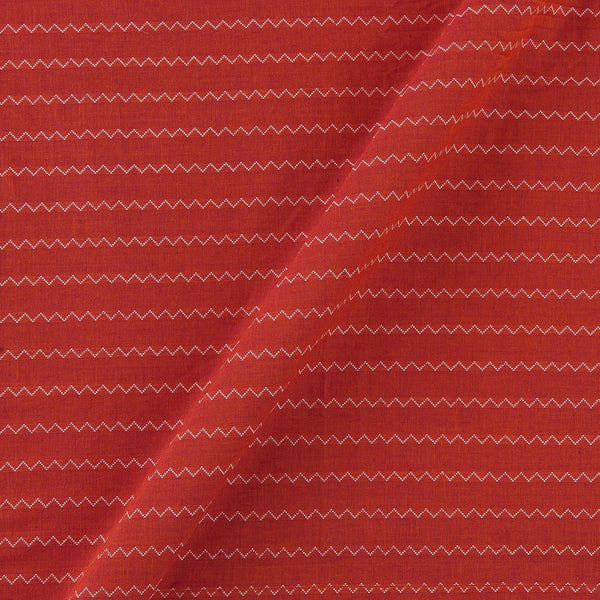 Cotton Jacquard Stripes Carrot Pink X Yellow Cross Tone Washed Fabric Online 9984DJ5