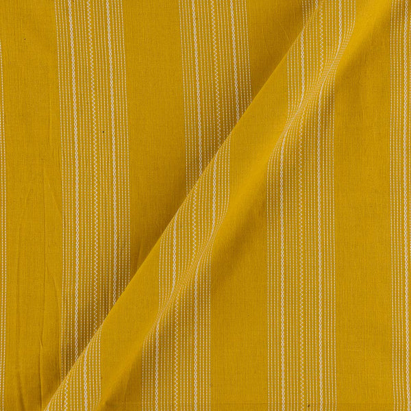 Buy Cotton Jacquard Stripes Mustard Yellow Colour Fabric Online 9984EL2