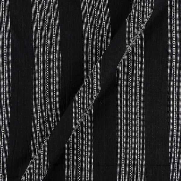Buy Cotton Jacquard Stripes Black Colour Fabric Online 9984EL3